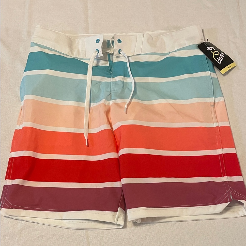 Art Class Men's Colorful Striped Board Shorts